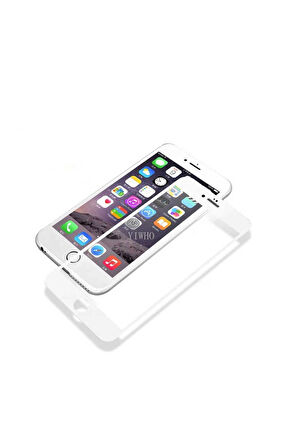 Apple iPhone 7 Plus Uyumlu Zore 3D Seramik Ekran Koruyucu Beyaz