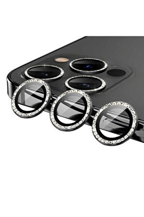 Apple iPhone 11 Pro Uyumlu CL-06 Kamera Lens Koruyucu Siyah