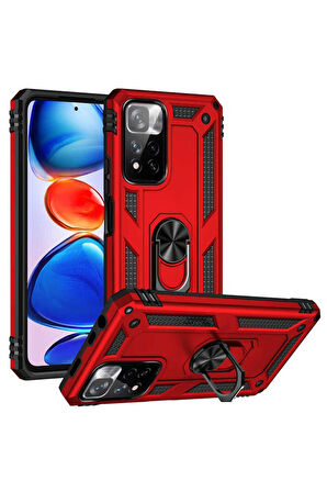 Xiaomi Redmi Note 11 Pro Plus 5G Uyumlu Kılıf Zore Vega Kapak Kırmızı