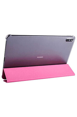 Huawei MatePad 11 (2021) Uyumlu Zore Smart Cover Standlı 1-1 Kılıf Pembe