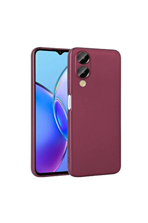 Vivo Y17S Uyumlu Kılıf Zore Premier Silikon Kapak Mürdüm