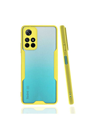 Xiaomi Poco M4 Pro 5G Uyumlu Kılıf Zore Parfe Kapak Sarı