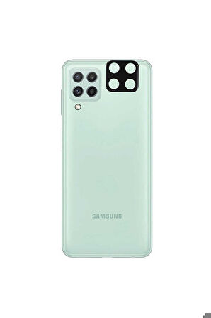 Samsung Galaxy M22 Uyumlu Zore 3D Kamera Camı