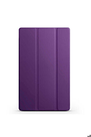 Lenovo M10 TB-X306F Gen.2 Uyumlu Zore Smart Cover Standlı 1-1 Kılıf Mor