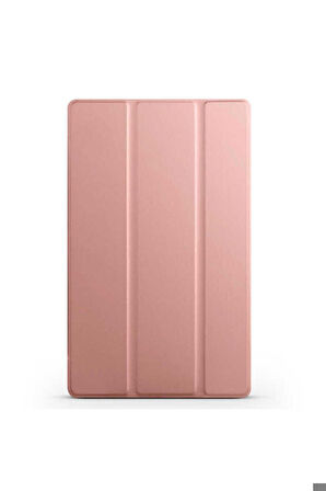 Lenovo M10 TB-X306F Gen.2 Uyumlu Zore Smart Cover Standlı 1-1 Kılıf Rose Gold