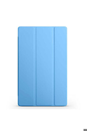 Lenovo M10 TB-X306F Gen.2 Uyumlu Zore Smart Cover Standlı 1-1 Kılıf Mavi