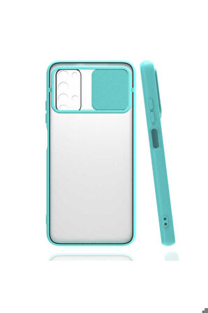 Xiaomi Poco M3 Uyumlu Kılıf Zore Lensi Kapak Turkuaz