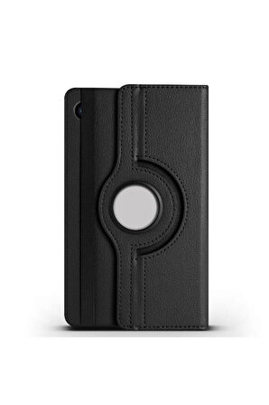Samsung Galaxy Tab A9 Plus Uyumlu Zore Dönebilen Standlı Kılıf Siyah