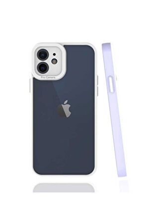 Apple iPhone 12 Uyumlu Kılıf Zore Mima Kapak Lila