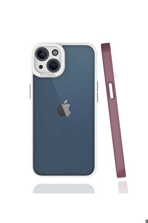 Apple iPhone 13 Uyumlu Kılıf Zore Mima Kapak Mürdüm