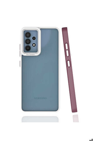 Samsung Galaxy A32 4G Uyumlu Kılıf Zore Mima Kapak Mürdüm