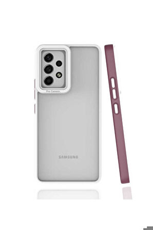 Samsung Galaxy A53 5G Uyumlu Kılıf Zore Mima Kapak Mürdüm
