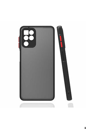 Samsung Galaxy A22 4G Uyumlu Kılıf Zore Hux Kapak Siyah