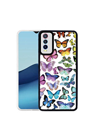 Vivo Y11S Uyumlu Kılıf Zore M-Fit Desenli Kapak Butterfly No3