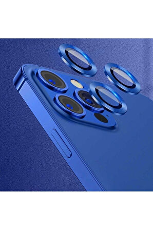 Apple iPhone 11 Pro Max Uyumlu CL-07 Kamera Lens Koruyucu Lacivert