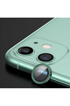 Apple iPhone 12 Uyumlu CL-07 Kamera Lens Koruyucu Koyu Yeşil