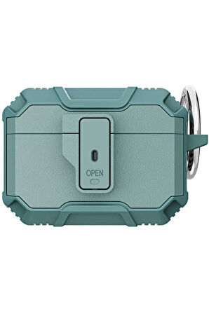 Apple Airpods Pro Uyumlu Kılıf Zore Airbag 27 Silikon Yeşil