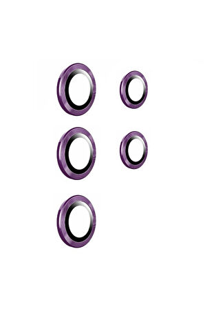 Samsung Galaxy S22 Ultra Uyumlu Zore Kamera Lens Koruyucu Derin Mor