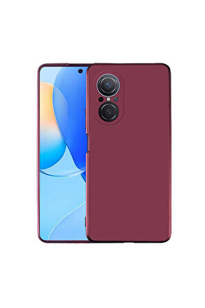 Huawei Nova 9 SE Uyumlu Kılıf Zore Premier Silikon Kapak Mürdüm