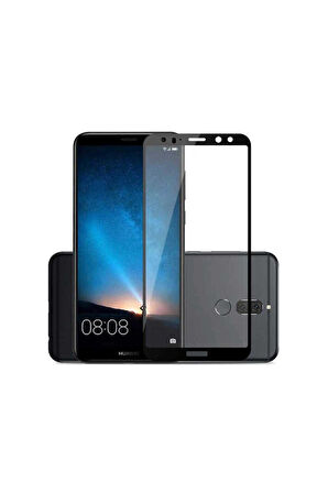 Huawei Mate 10 Lite Uyumlu Davin 5D Cam Ekran Koruyucu Siyah