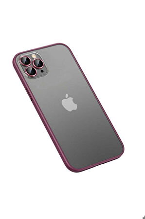 Apple iPhone 13 Pro Max Uyumlu Kılıf Zore Retro Kapak Koyu Mor