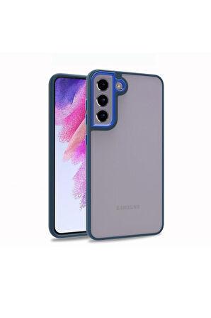 Samsung Galaxy S21 FE Uyumlu Kılıf Zore Flora Kapak Mavi