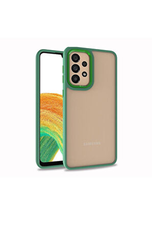 Samsung Galaxy A73 Uyumlu Kılıf Zore Flora Kapak Yeşil
