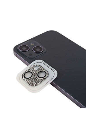 Apple iPhone 13 Mini Uyumlu CL-08 Kamera Lens Koruyucu Gümüş