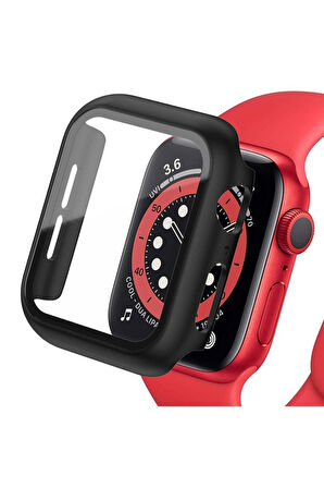Apple Watch 7 41mm Uyumlu Zore Watch Gard 07 Sert PC Koruyucu Kırmızı