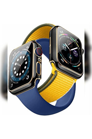 Apple Watch 44mm Uyumlu Zore Watch Gard 06 Sert PC Koruyucu Beyaz