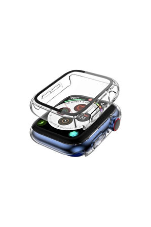 Apple Watch 7 45mm Uyumlu Zore Watch Gard 07 Sert PC Koruyucu Renksiz