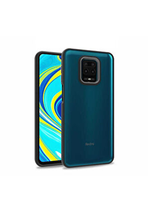 Xiaomi Redmi Note 9 Pro Uyumlu Kılıf Zore Flora Kapak Siyah