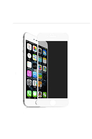 Apple iPhone SE 2022 Uyumlu Davin 5D Privacy Cam Ekran Koruyucu Beyaz