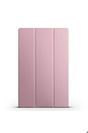 Samsung Galaxy Tab S8 Ultra SM-X900 Uyumlu Zore Smart Cover Standlı 1-1 Kılıf Rose Gold