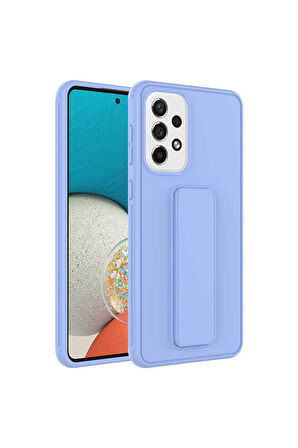Samsung Galaxy A23 Uyumlu Kılıf Zore Qstand Kapak Lila