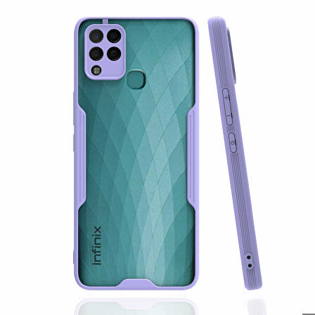 Infinix Hot 10T Uyumlu Kılıf Zore Parfe Kapak Lila
