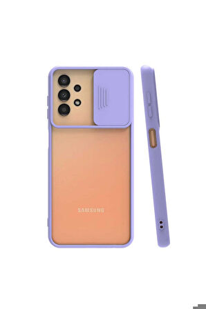 Samsung Galaxy A33 5G Uyumlu Kılıf Zore Lensi Kapak Lila