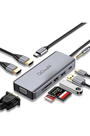 Qgeem QG-UH09 9 in 1 Usb Hub