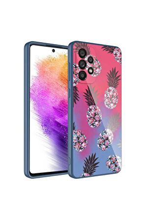 Samsung Galaxy A13 4G Uyumlu Kılıf Kamera Korumalı Desenli Sert Silikon Zore Epoksi Kapak NO3