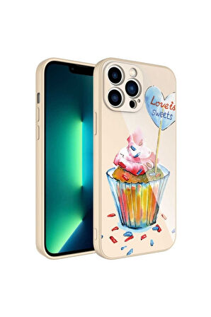 Apple iPhone 13 Pro Max Uyumlu Kılıf Kamera Korumalı Desenli Sert Silikon Zore Epoksi Kapak NO8