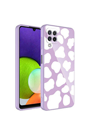 Samsung Galaxy M32 Uyumlu Kılıf Kamera Korumalı Desenli Sert Silikon Zore Epoksi Kapak NO6