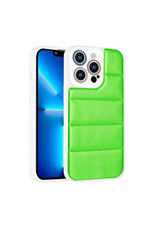 Apple iPhone 13 Pro Max Uyumlu Kılıf Kamera Korumalı Airbagli Renkli Zore Seksek Kapak Yeşil