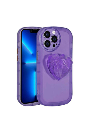 Apple iPhone 12 Pro Uyumlu Kılıf Kamera Korumalı Pop Soketli Renkli Zore Ofro Kapak Mor