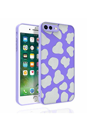 Apple iPhone 7 Plus Uyumlu Kılıf Desenli Kamera Korumalı Parlak Zore Nora Kapak NO6