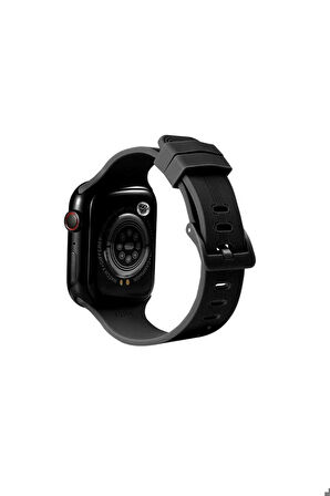 Apple Watch 7 41mm Uyumlu Kordon Silikon Yumuşak Esnek Sportif KRD-23 Kayış Siyah