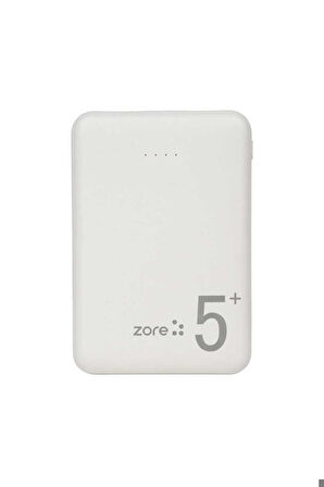 Zore ZR-PW04 Led Işıklı Taşınabilir Powerbank 5000 mAh Beyaz