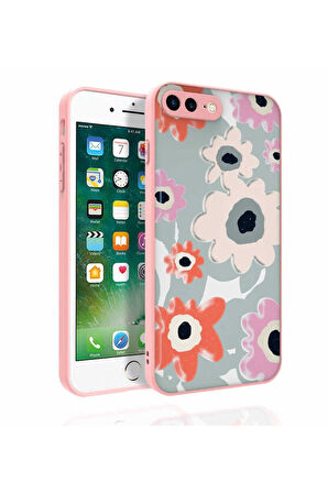 Apple iPhone SE 2022 Uyumlu Kılıf Desenli Kamera Korumalı Parlak Zore Nora Kapak NO5