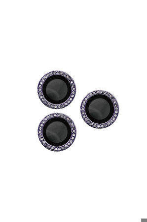 Apple iPhone 14 Pro Uyumlu CL-06 Kamera Lens Koruyucu Derin Mor