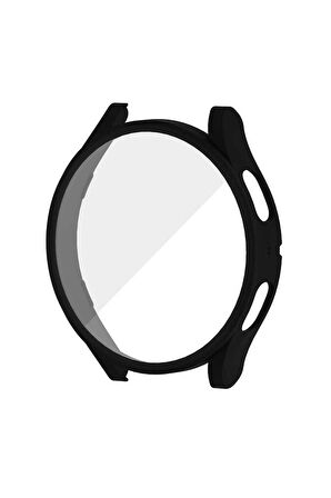 Samsung Galaxy Watch 5 40mm Uyumlu Sert PC Kasa ve Ekran Koruyucu Zore Watch Gard 14 Siyah