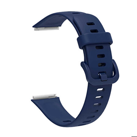 Huawei Band 7 Uyumlu Kordon Silikon Yumuşak Spor Esnek Zore KRD-71 Kayış Lacivert